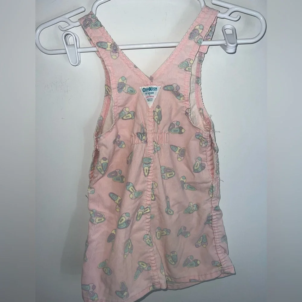 Vintage Oshkosh Corduroy Pink Overalls Dress size 5